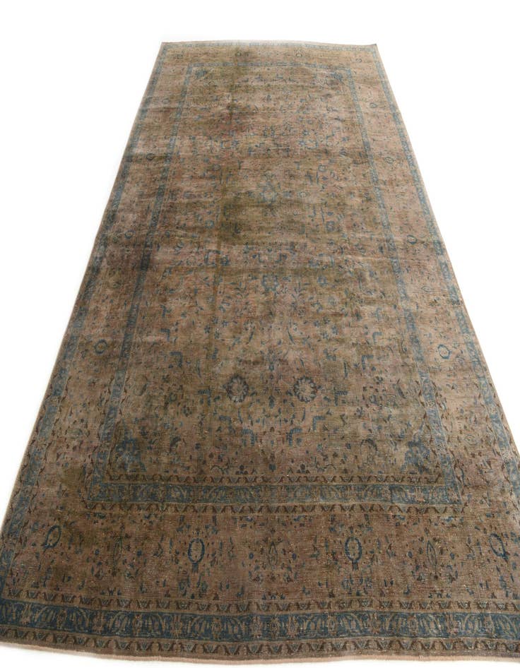 Detail image of  9' x 13'  Hand Knotted Ultra Vintage Persian Wool Rug