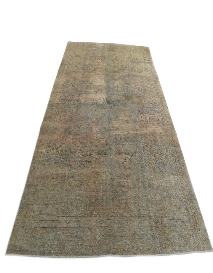 Detail image of  8' 1 x 11' 9  Hand Knotted Ultra Vintage Persian Wool Rug