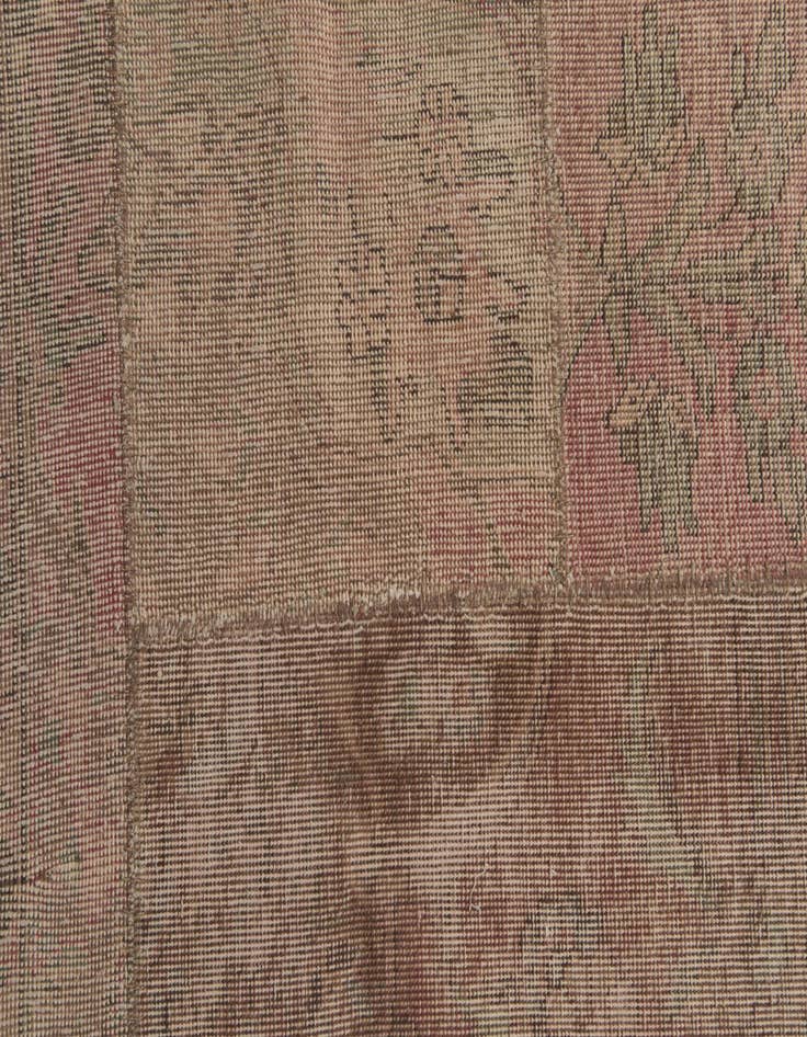 Detail image of  6' 8 x 12'  Hand Knotted Ultra Vintage Persian Wool Rug