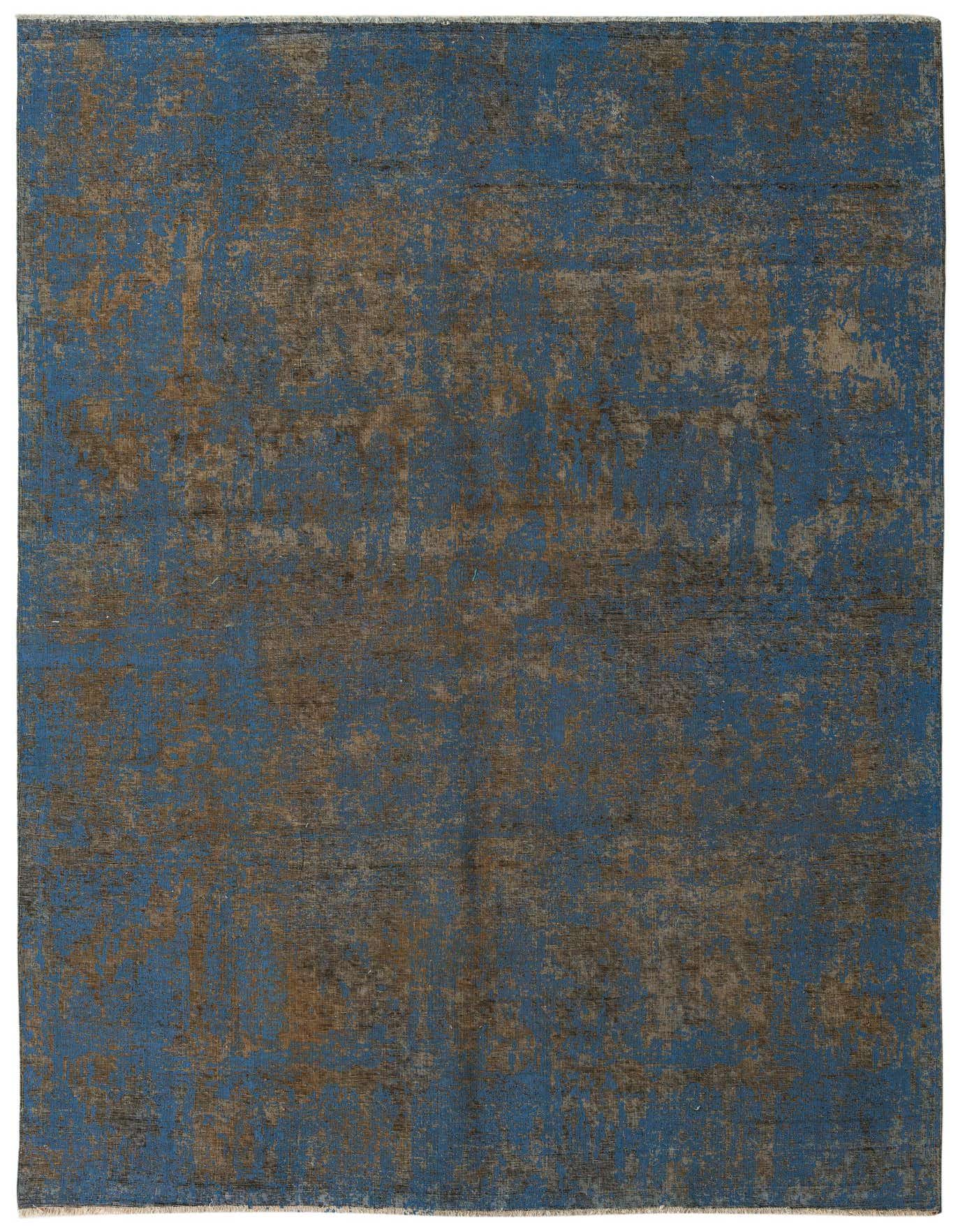 A rectangular 8x11 Ultra Vintage rug featuring an abstract, distressed pattern in varying shades of blue and brown.