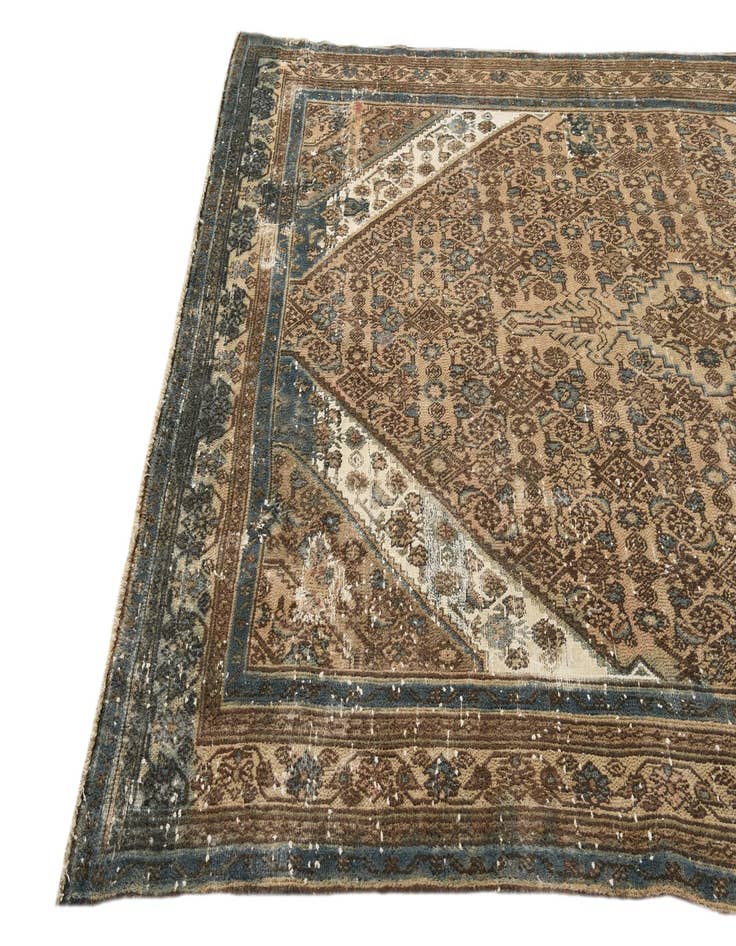 Detail image of  7' x 10' 3  Hand Knotted Ultra Vintage Persian Wool Rug