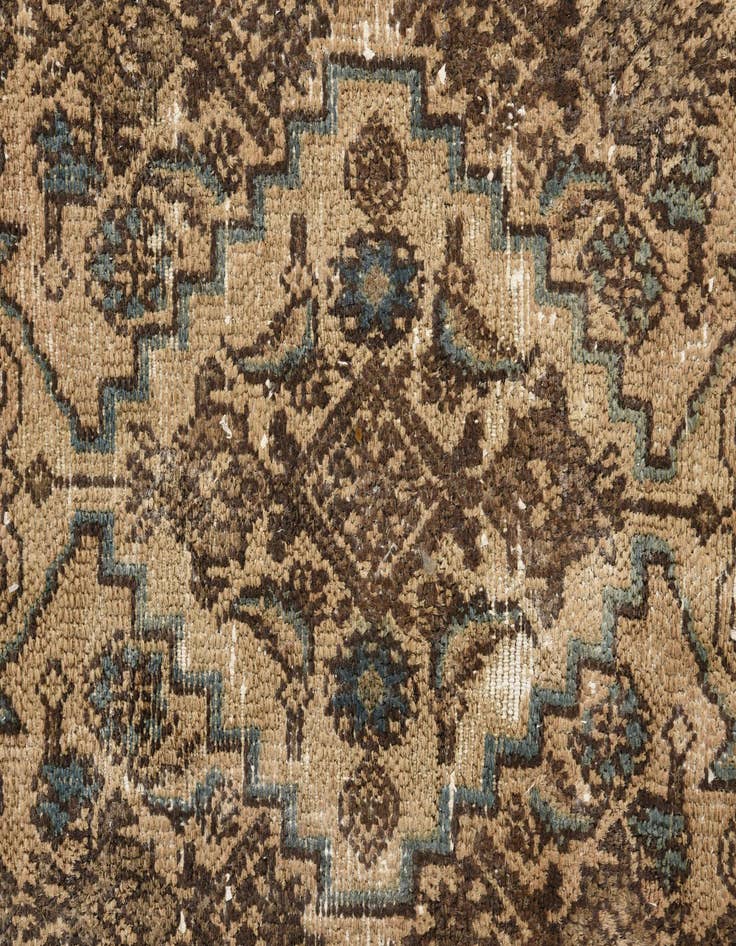 Detail image of  7' x 10' 3  Hand Knotted Ultra Vintage Persian Wool Rug