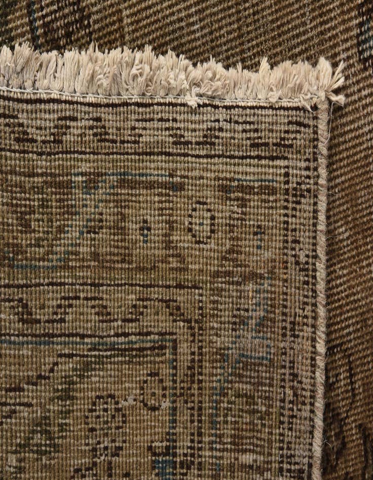 Detail image of  9' 4 x 12'  Hand Knotted Ultra Vintage Persian Wool Rug