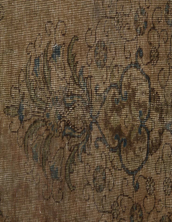Detail image of  9' 4 x 12'  Hand Knotted Ultra Vintage Persian Wool Rug