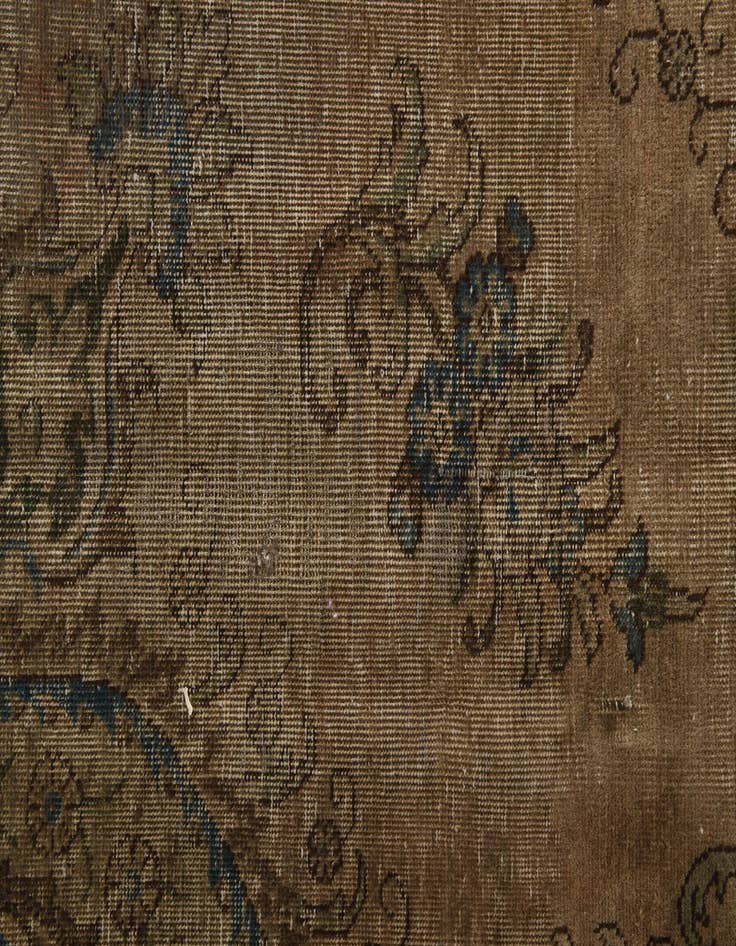 Detail image of  9' 4 x 12'  Hand Knotted Ultra Vintage Persian Wool Rug
