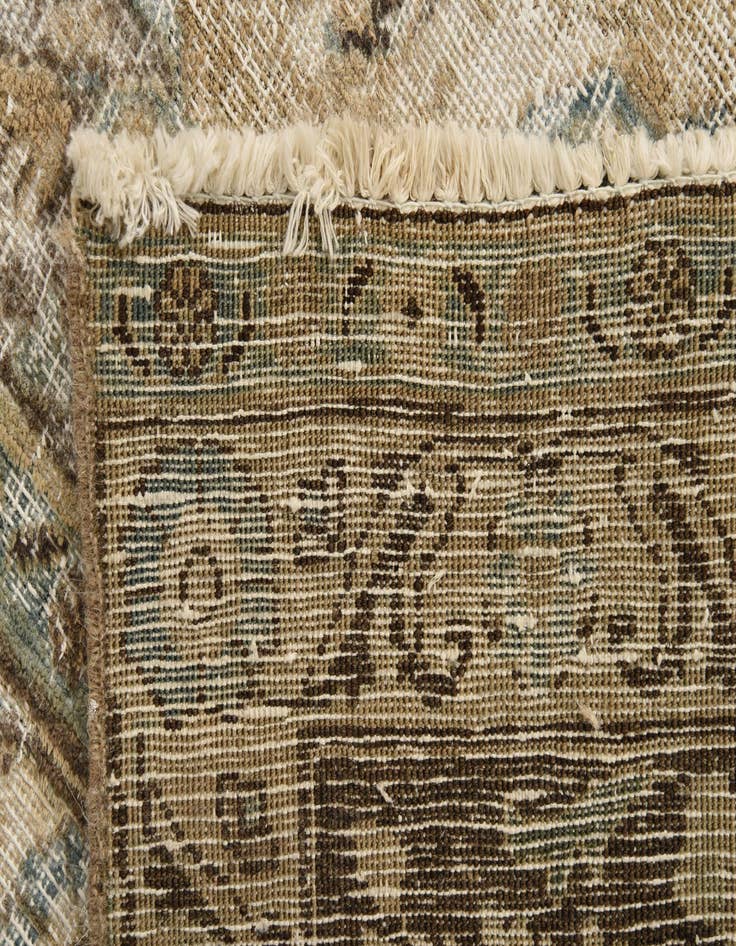 Detail image of  9' 5 x 13'  Hand Knotted Ultra Vintage Persian Wool Rug
