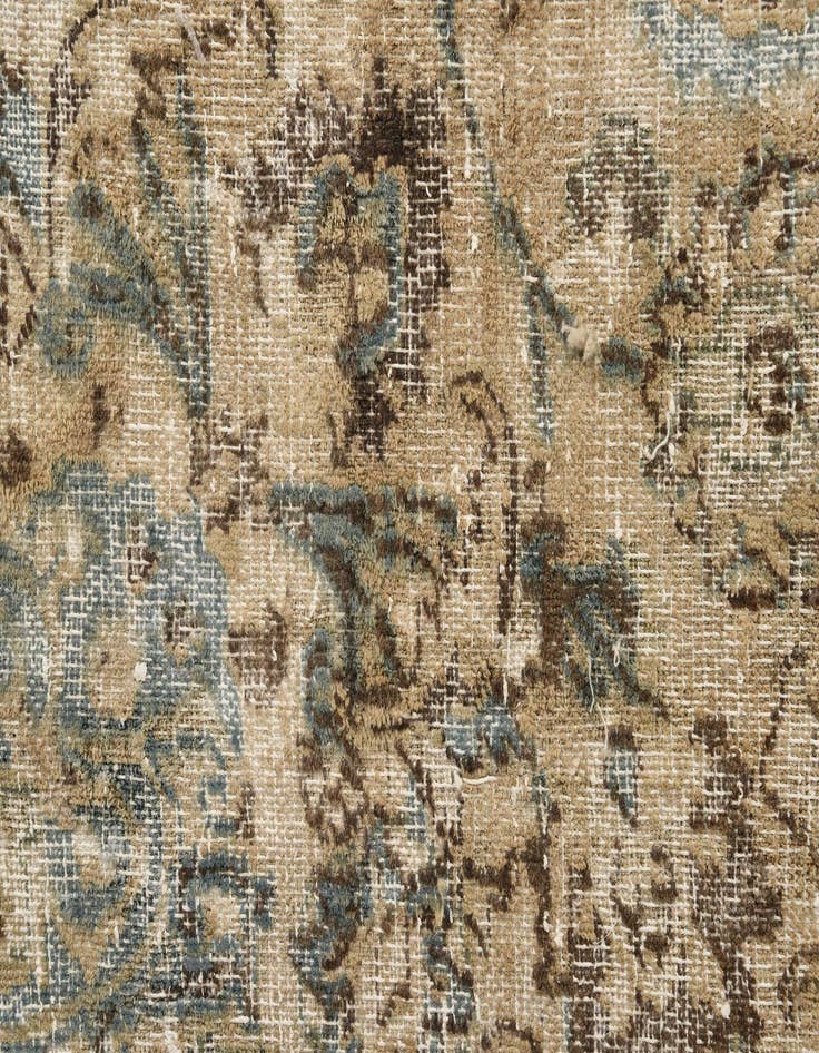 Detail image of  9' 5 x 13'  Hand Knotted Ultra Vintage Persian Wool Rug