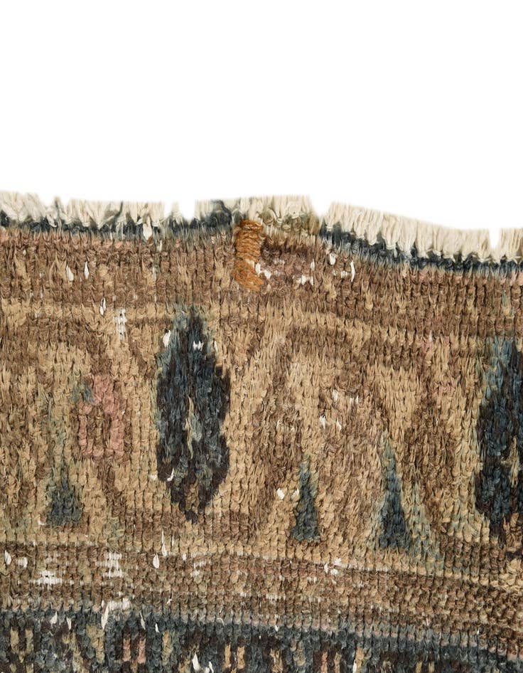 Detail image of  6' x 9' 10  Hand Knotted Ultra Vintage Persian Wool Rug