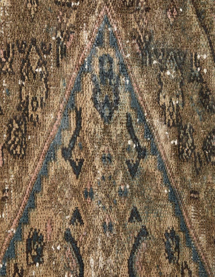 Detail image of  6' x 9' 10  Hand Knotted Ultra Vintage Persian Wool Rug
