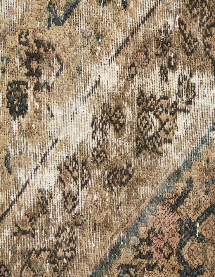 Detail image of  6' x 9' 10  Hand Knotted Ultra Vintage Persian Wool Rug