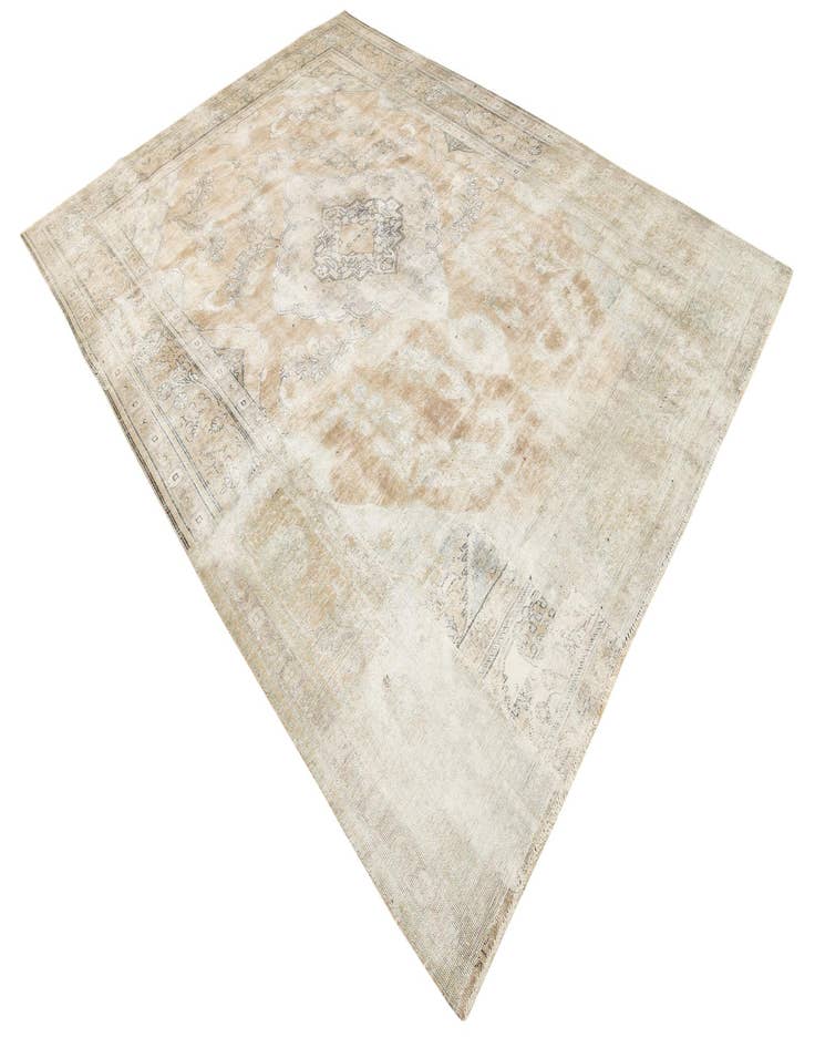 Detail image of  7' 9 x 11'  Hand Knotted Ultra Vintage Persian Wool Rug