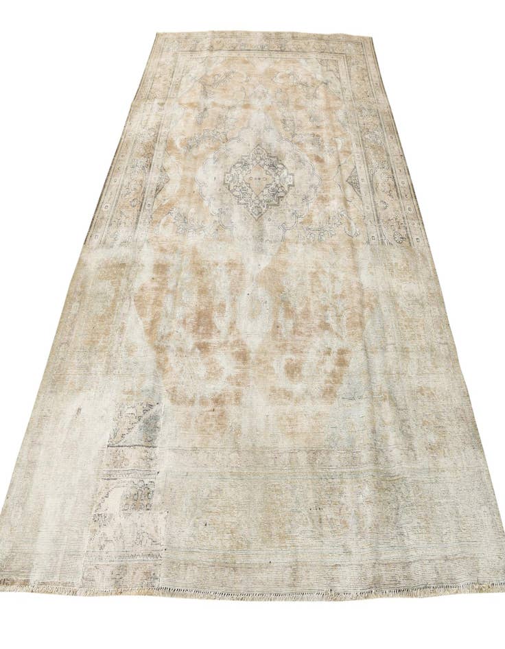 Detail image of  7' 9 x 11'  Hand Knotted Ultra Vintage Persian Wool Rug