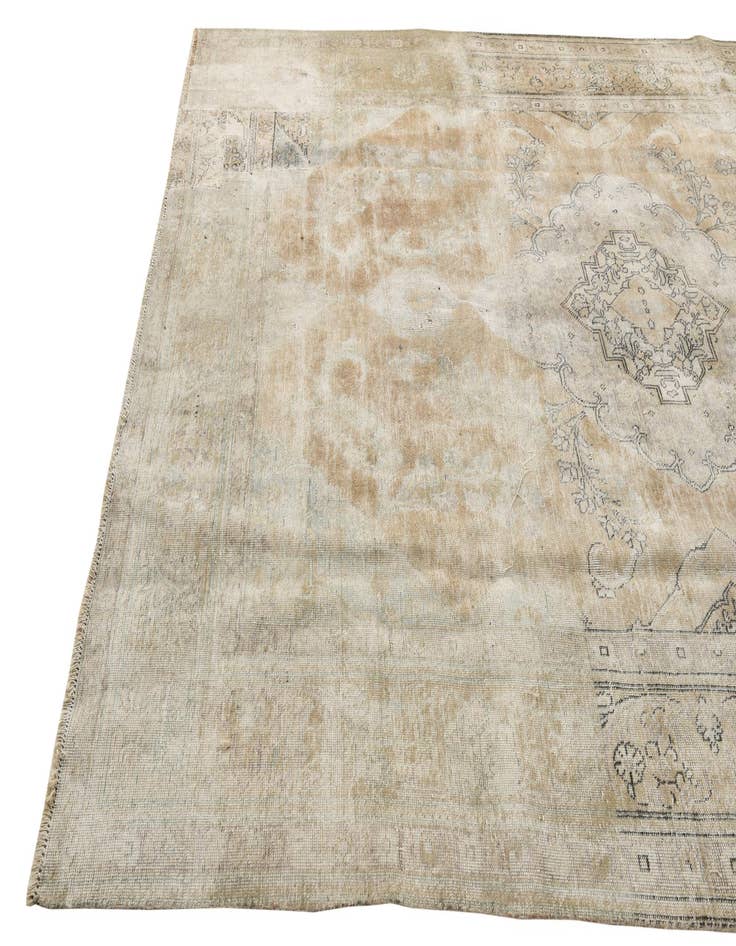 Detail image of  7' 9 x 11'  Hand Knotted Ultra Vintage Persian Wool Rug