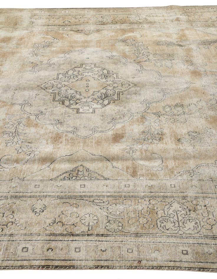 Detail image of  7' 9 x 11'  Hand Knotted Ultra Vintage Persian Wool Rug