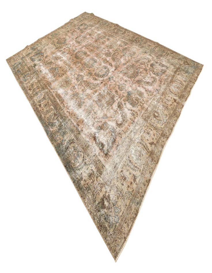 Detail image of  9' x 12' 10  Hand Knotted Ultra Vintage Persian Wool Rug