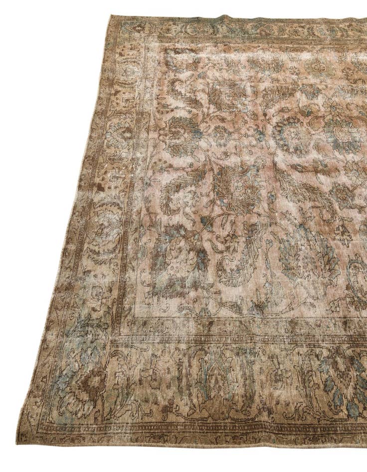 Detail image of  9' x 12' 10  Hand Knotted Ultra Vintage Persian Wool Rug