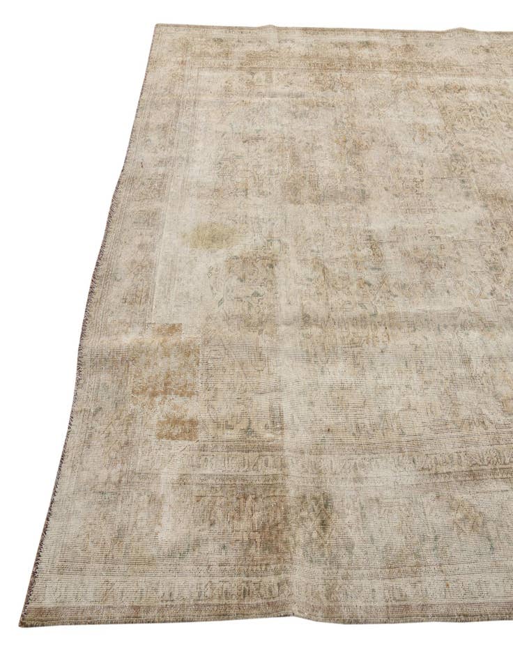 Detail image of  8' x 10' 5  Hand Knotted Ultra Vintage Persian Wool Rug