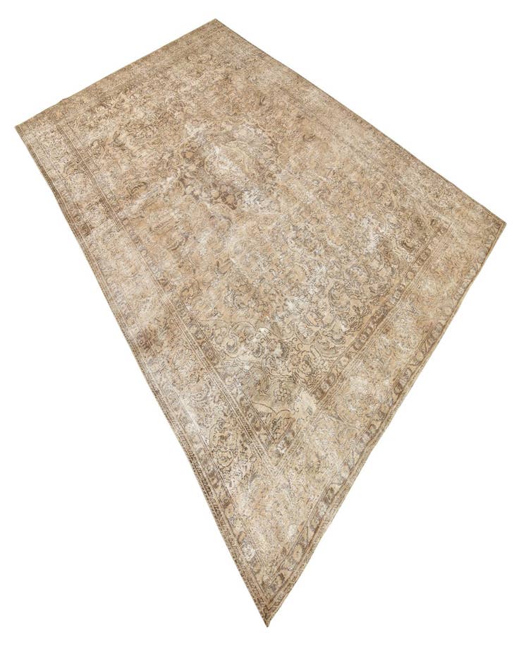 Detail image of  7' 8 x 11'  Hand Knotted Ultra Vintage Persian Wool Rug