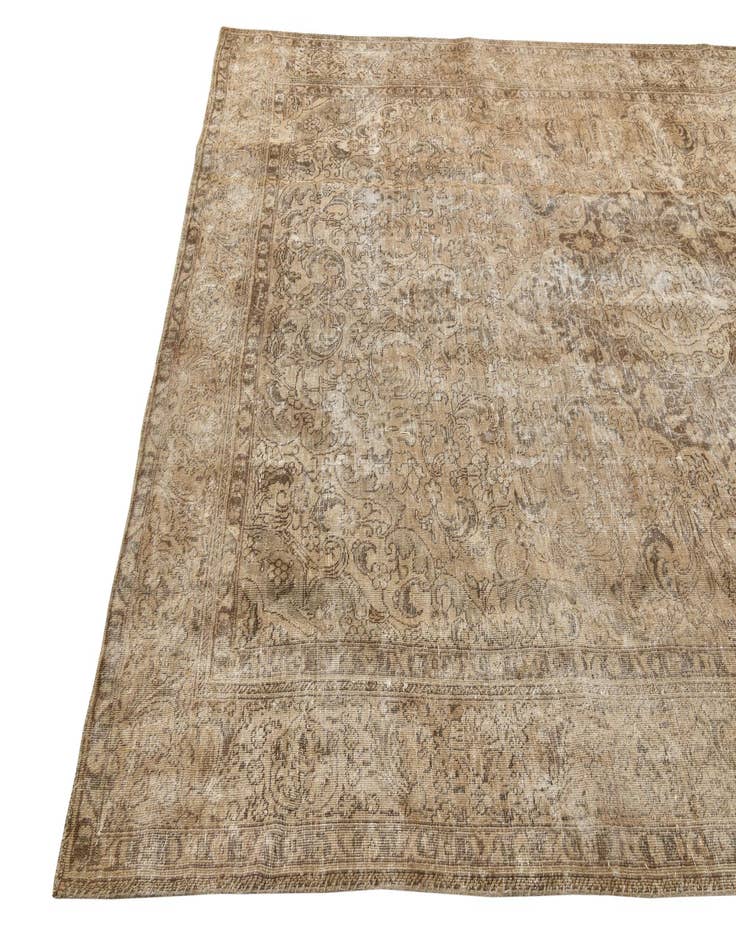 Detail image of  7' 8 x 11'  Hand Knotted Ultra Vintage Persian Wool Rug