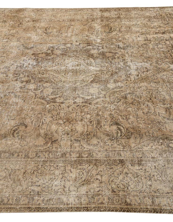 Detail image of  7' 8 x 11'  Hand Knotted Ultra Vintage Persian Wool Rug