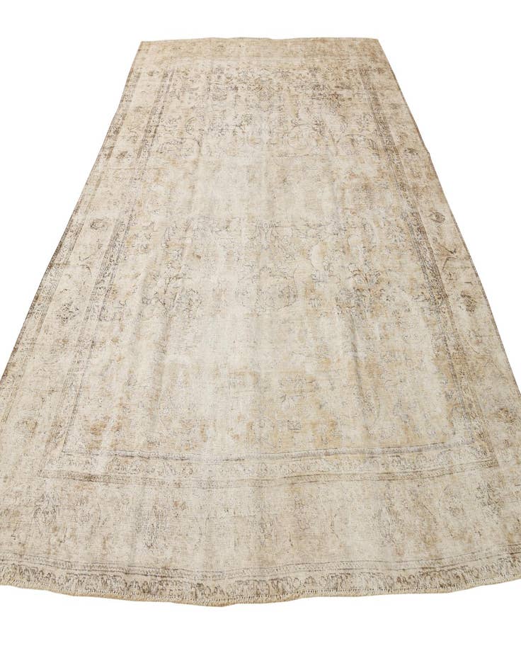 Detail image of  9' 8 x 13'  Hand Knotted Ultra Vintage Persian Wool Rug