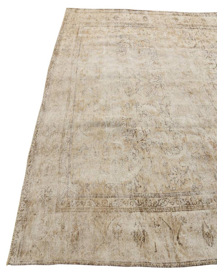 Detail image of  9' 8 x 13'  Hand Knotted Ultra Vintage Persian Wool Rug