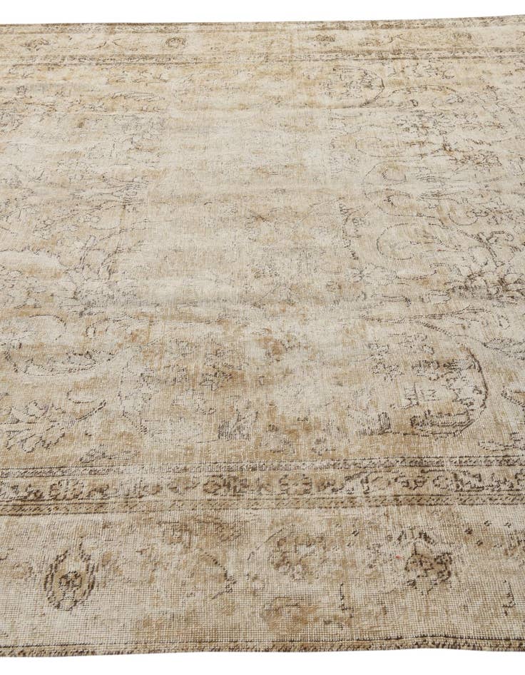 Detail image of  9' 8 x 13'  Hand Knotted Ultra Vintage Persian Wool Rug