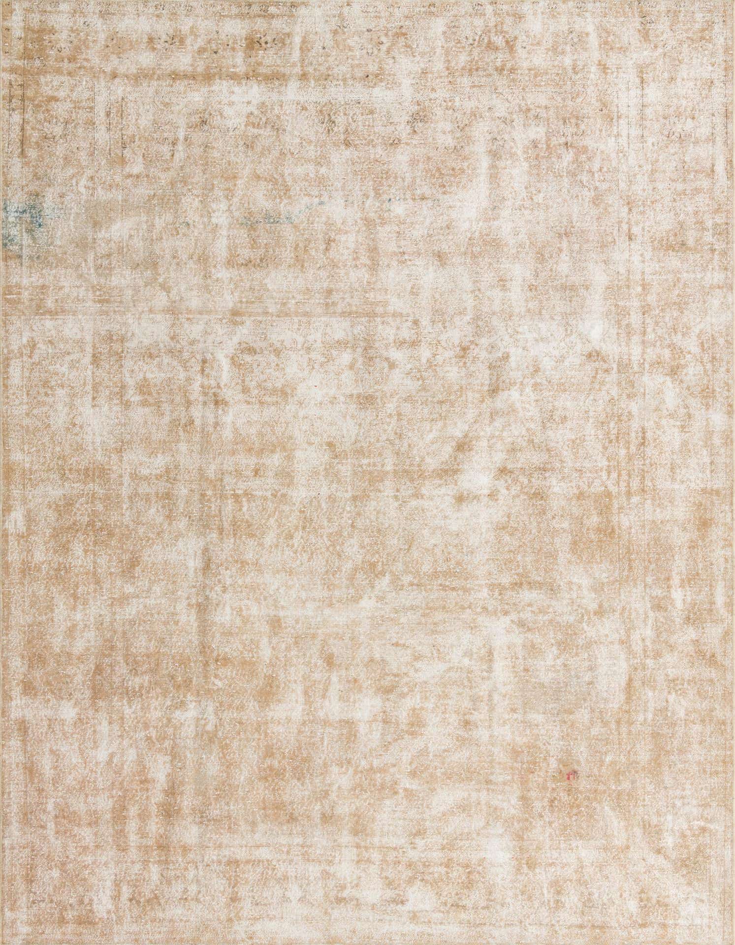 A 10x13 rectangular Ultra Vintage rug in shades of brown and tan, featuring a faded Persian medallion pattern.