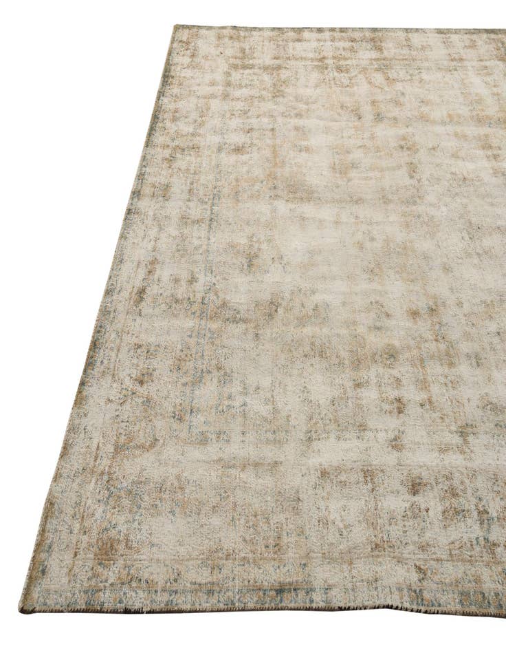 Detail image of  9' 3 x 13'  Hand Knotted Ultra Vintage Persian Wool Rug