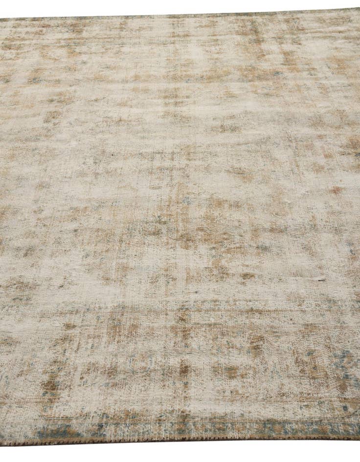 Detail image of  9' 3 x 13'  Hand Knotted Ultra Vintage Persian Wool Rug