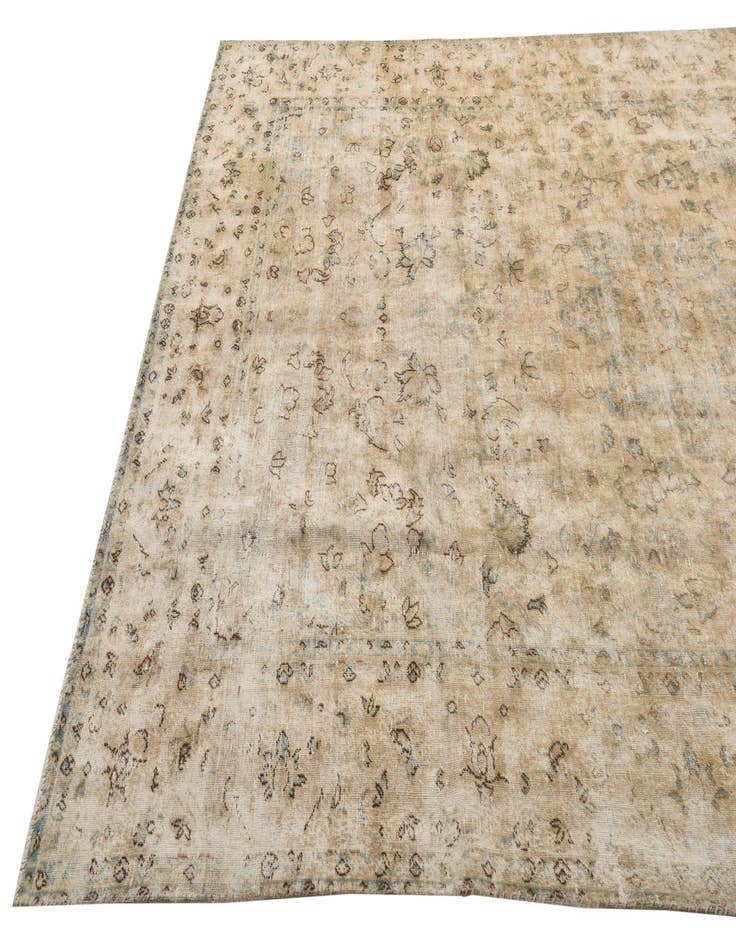 Detail image of  7' 5 x 10' 8  Hand Knotted Ultra Vintage Persian Wool Rug