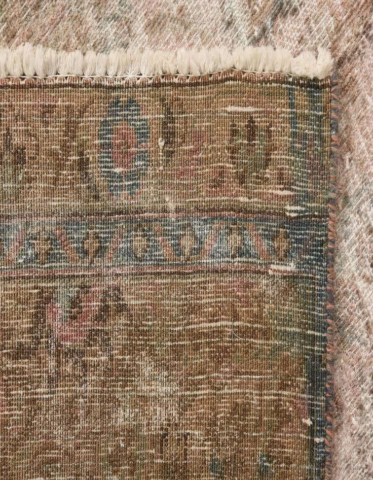 Detail image of  6' 6 x 9' 7  Hand Knotted Ultra Vintage Persian Wool Rug