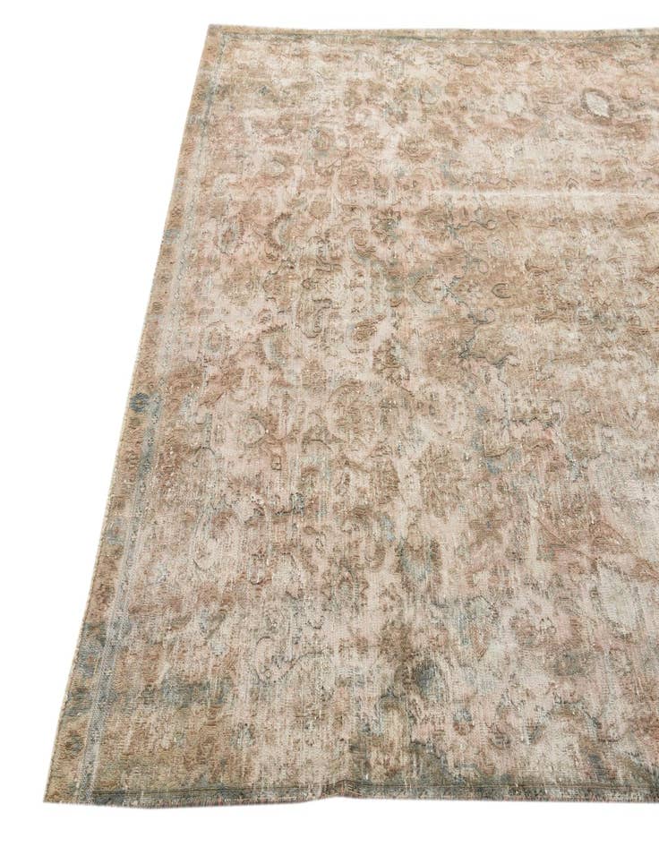 Detail image of  6' 6 x 9' 7  Hand Knotted Ultra Vintage Persian Wool Rug