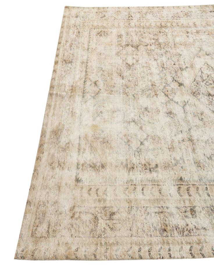 Detail image of  6' 8 x 11' 6  Hand Knotted Ultra Vintage Persian Wool Rug