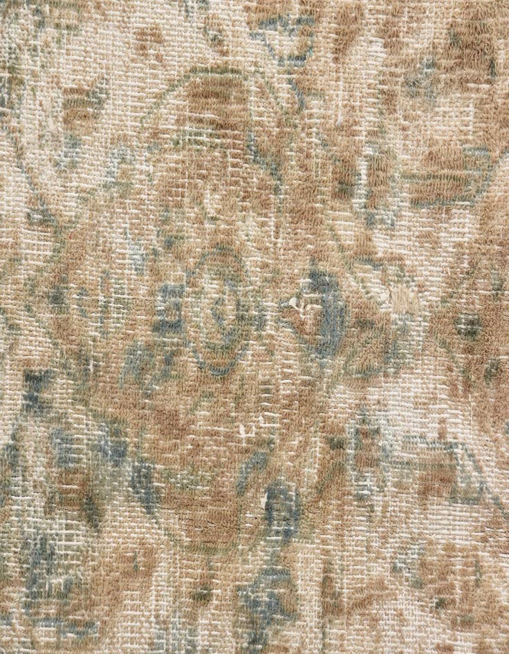 Detail image of  6' 9 x 10'  Hand Knotted Ultra Vintage Persian Wool Rug
