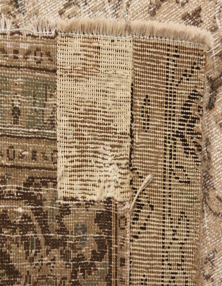 Detail image of  6' 9 x 8' 9  Hand Knotted Ultra Vintage Persian Wool Rug