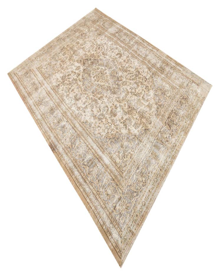 Detail image of  6' 9 x 8' 9  Hand Knotted Ultra Vintage Persian Wool Rug