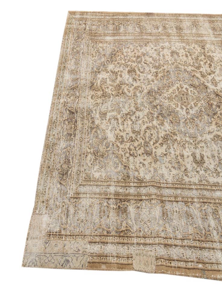 Detail image of  6' 9 x 8' 9  Hand Knotted Ultra Vintage Persian Wool Rug