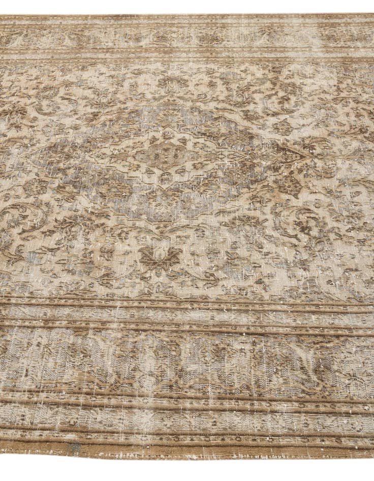 Detail image of  6' 9 x 8' 9  Hand Knotted Ultra Vintage Persian Wool Rug