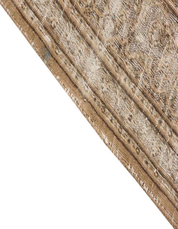 Detail image of  6' 9 x 8' 9  Hand Knotted Ultra Vintage Persian Wool Rug