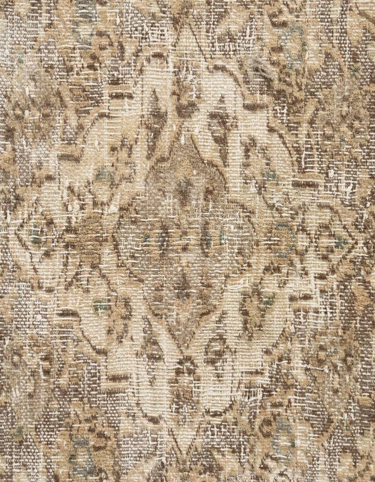 Detail image of  6' 9 x 8' 9  Hand Knotted Ultra Vintage Persian Wool Rug