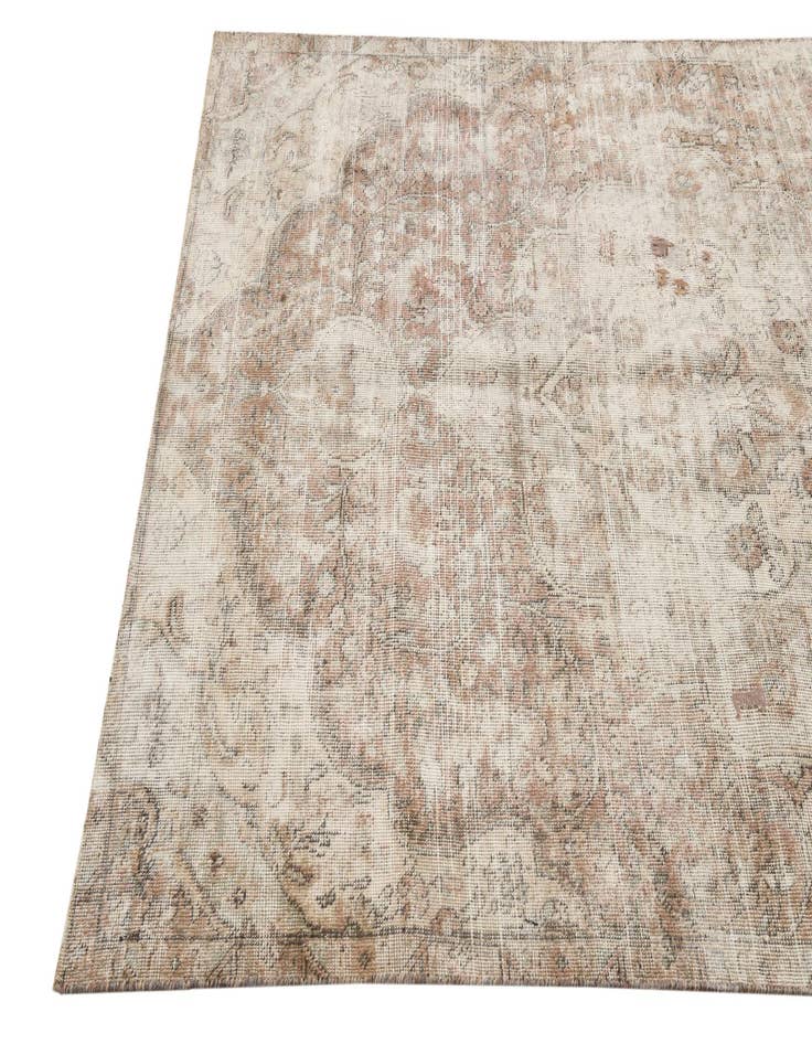 Detail image of  4' 10 x 8'  Hand Knotted Ultra Vintage Persian Wool Rug