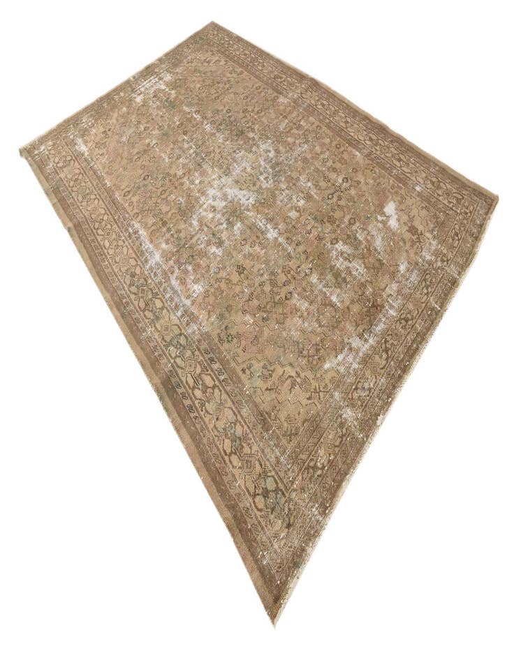 Detail image of  6' 10 x 9' 7  Hand Knotted Ultra Vintage Persian Wool Rug