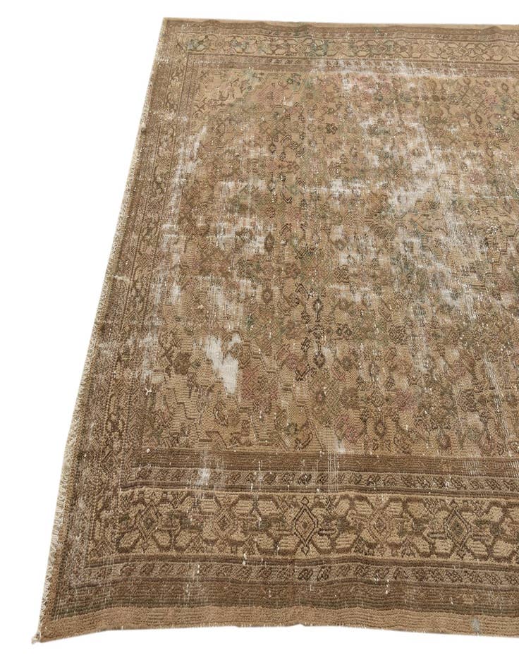 Detail image of  6' 10 x 9' 7  Hand Knotted Ultra Vintage Persian Wool Rug