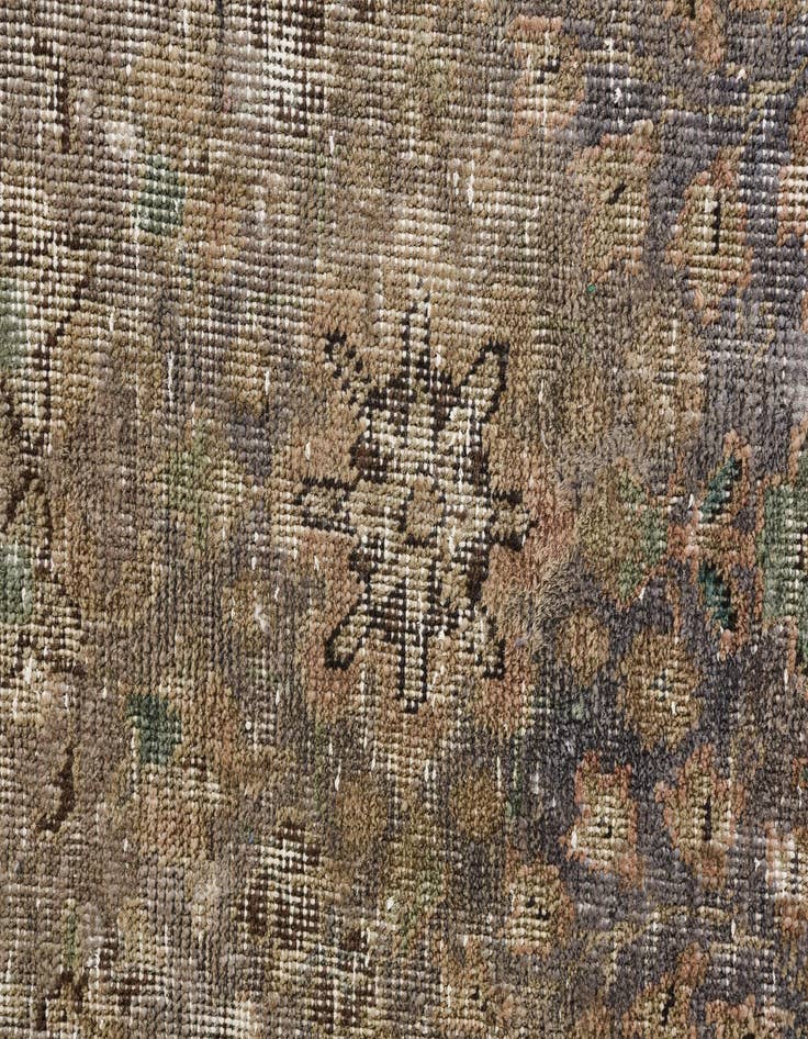 Detail image of  7' x 9' 9  Hand Knotted Ultra Vintage Persian Wool Rug