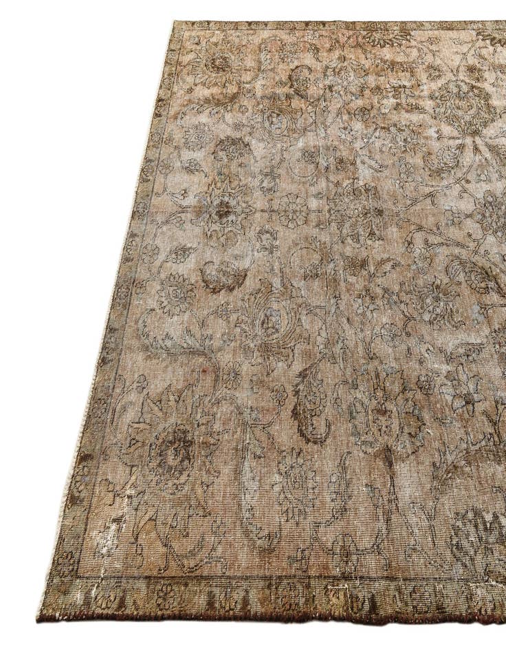 Detail image of  7' 5 x 11'  Hand Knotted Ultra Vintage Persian Wool Rug