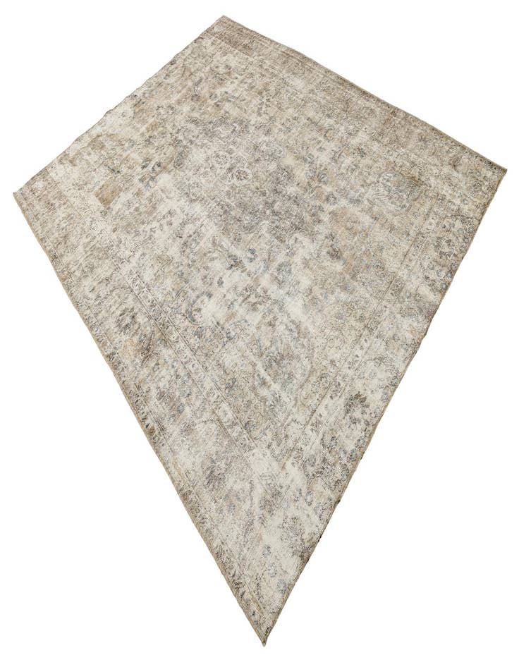 Detail image of  7' 1 x 8' 9  Hand Knotted Ultra Vintage Persian Wool Rug