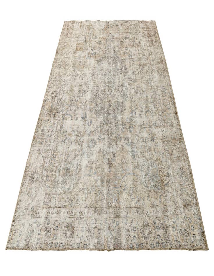 Detail image of  7' 1 x 8' 9  Hand Knotted Ultra Vintage Persian Wool Rug