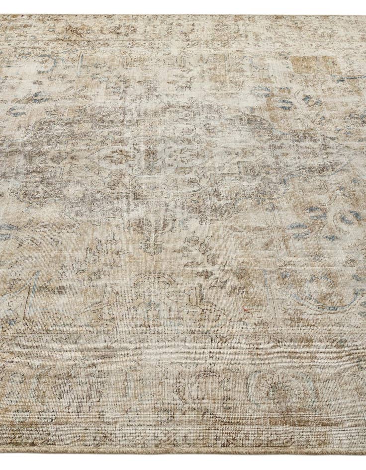 Detail image of  7' 1 x 8' 9  Hand Knotted Ultra Vintage Persian Wool Rug