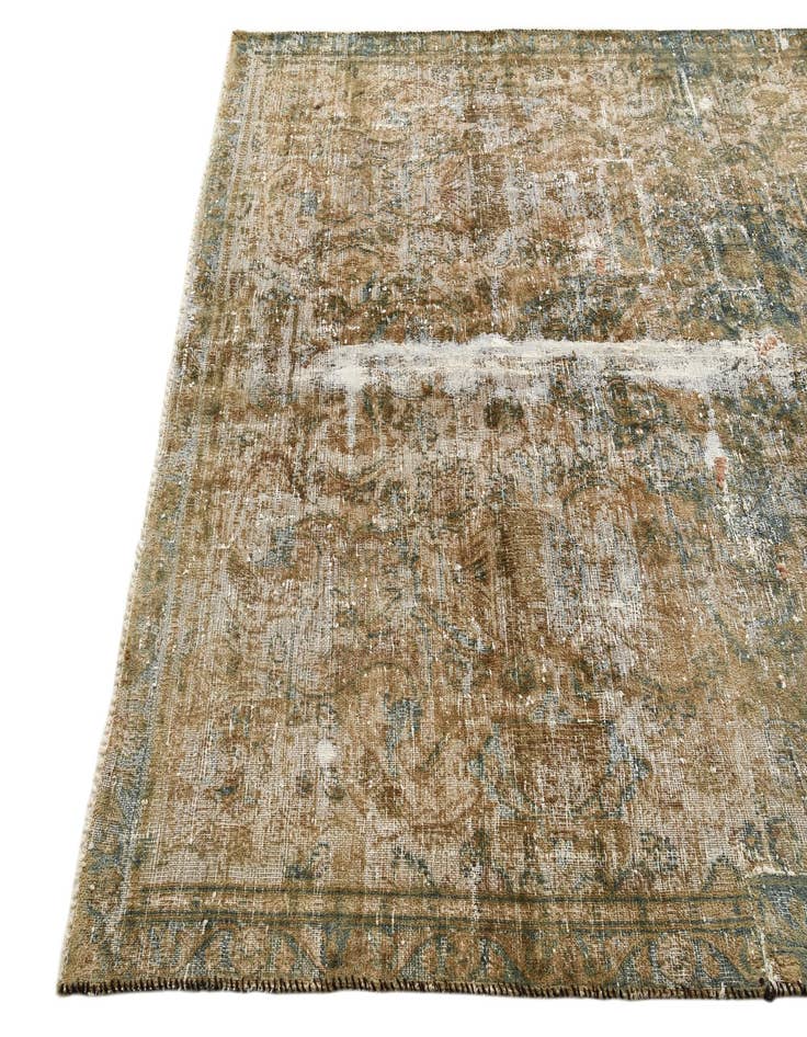 Detail image of  6' x 9' 8  Hand Knotted Ultra Vintage Persian Wool Rug
